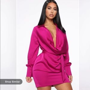 Fashion Nova Magenta Mini Dress